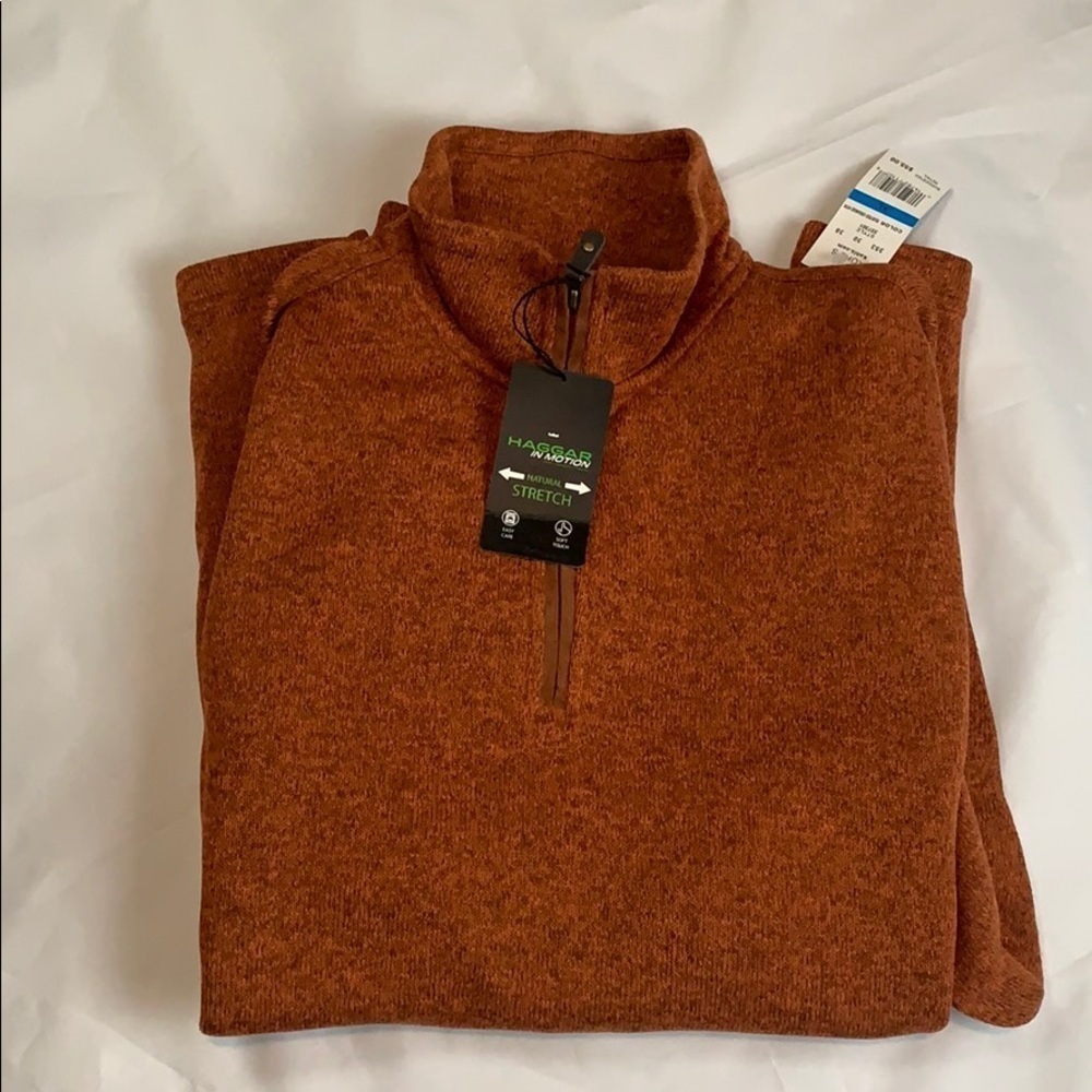 Men’s Haggar Classic Sweater 1/4 zip pullover XL - Picture 2 of 7